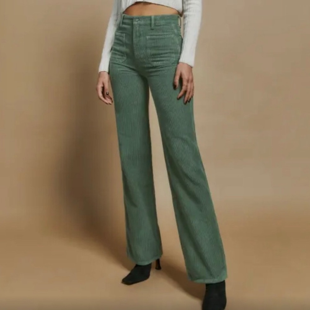 Reformation Alyssa Corduroy Pants - Green size 26P